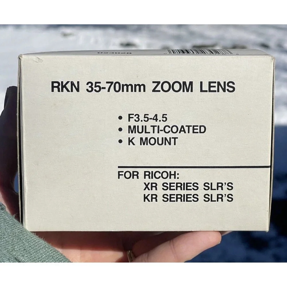 Vintage Camera Lens Rikenon 52 Zoom 1:2 50mm RKN 35-70 F3.5-4.5 w/ Box RICOH